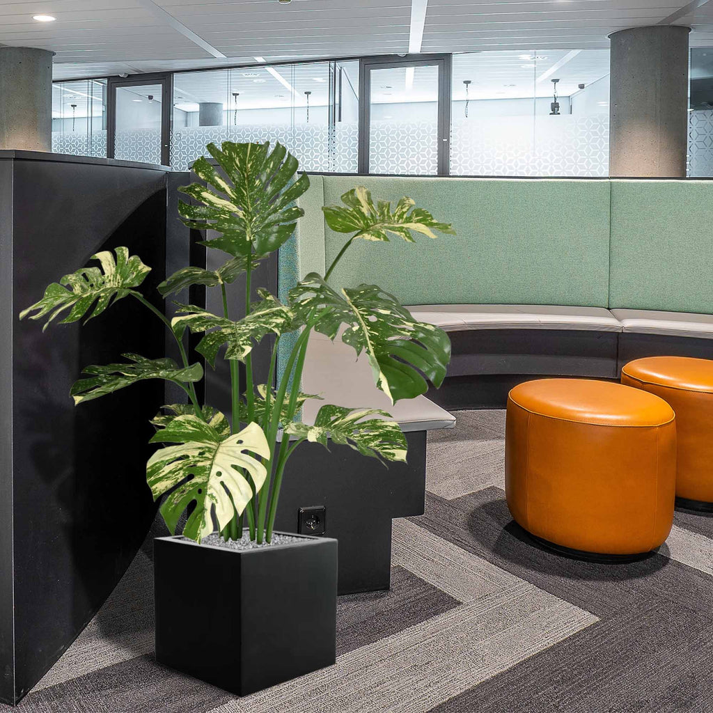 Monstera Deliciosa kunstplant 110m - groen/bont