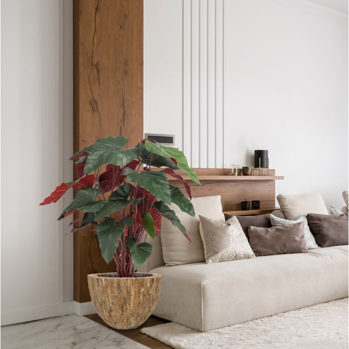 Philodendron XL kunstplant Deluxe 120cm Burgundy