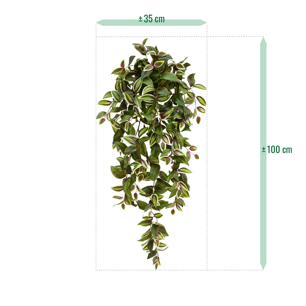 Tradescantia kunst hangplant 100cm - bont