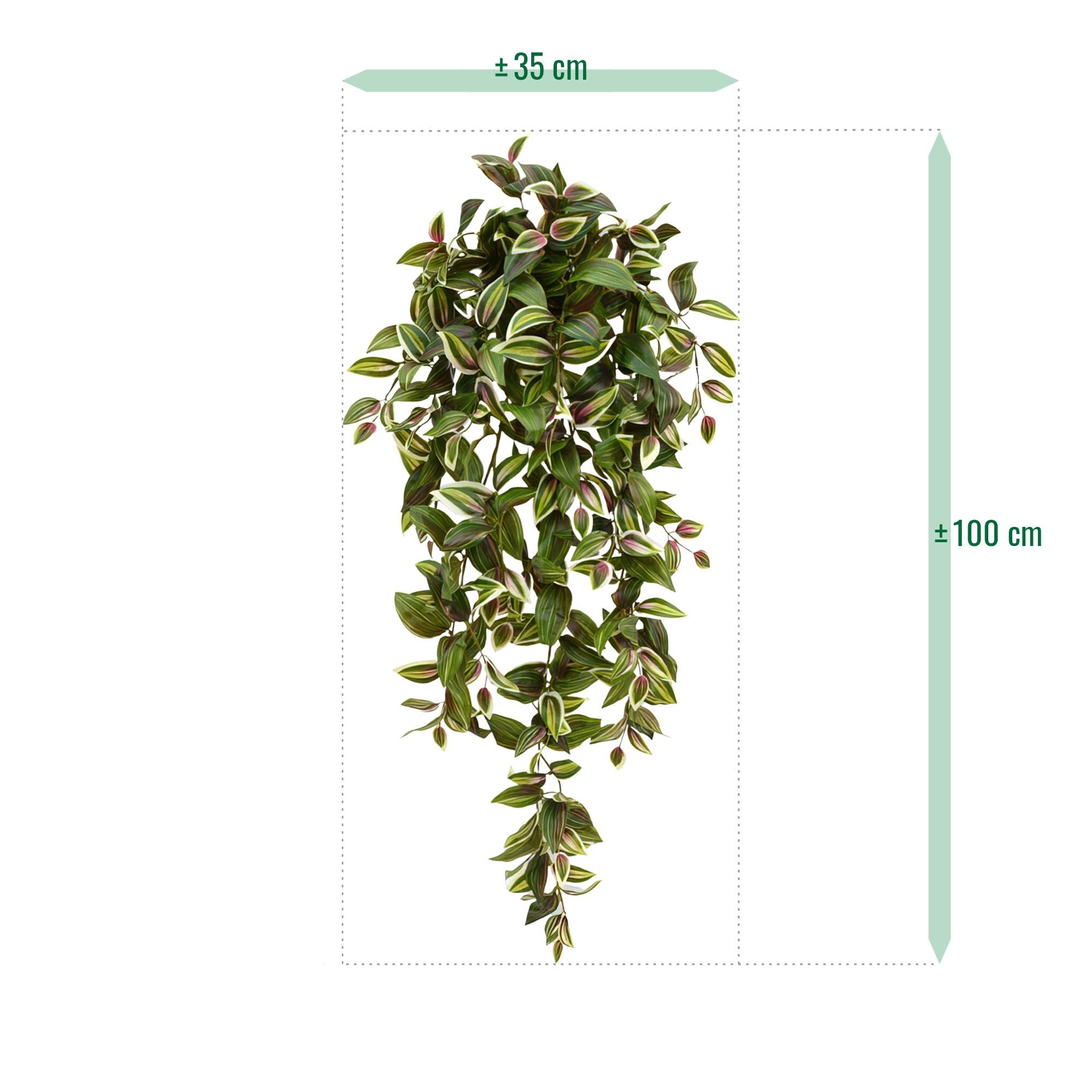 Tradescantia kunst hangplant 100cm - bont