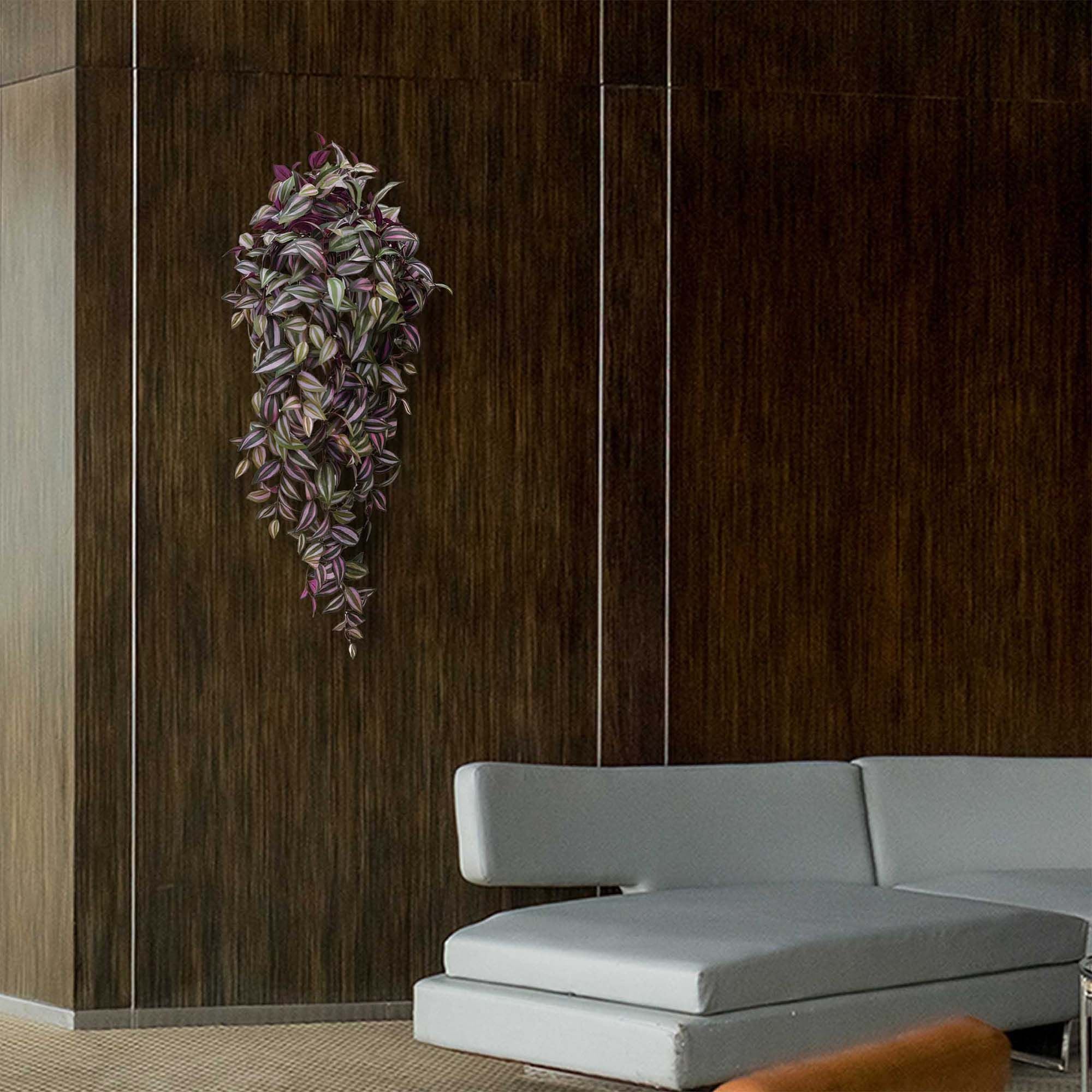 Tradescantia kunst hangplant 100cm - paars