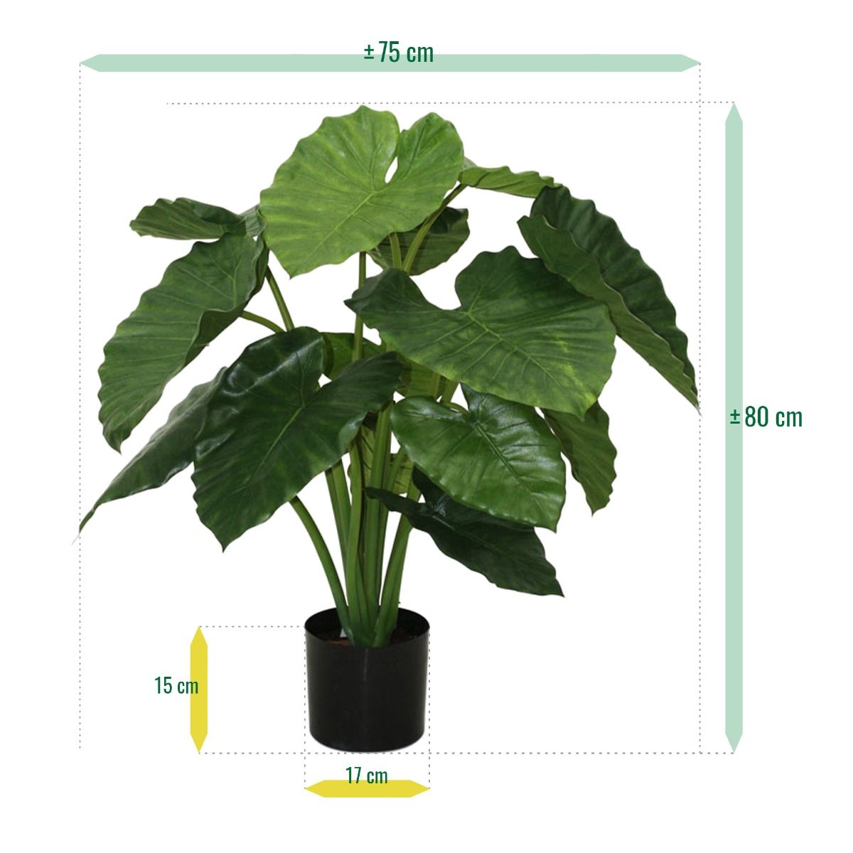 Alocasia Calidora kunstplant 80cm
