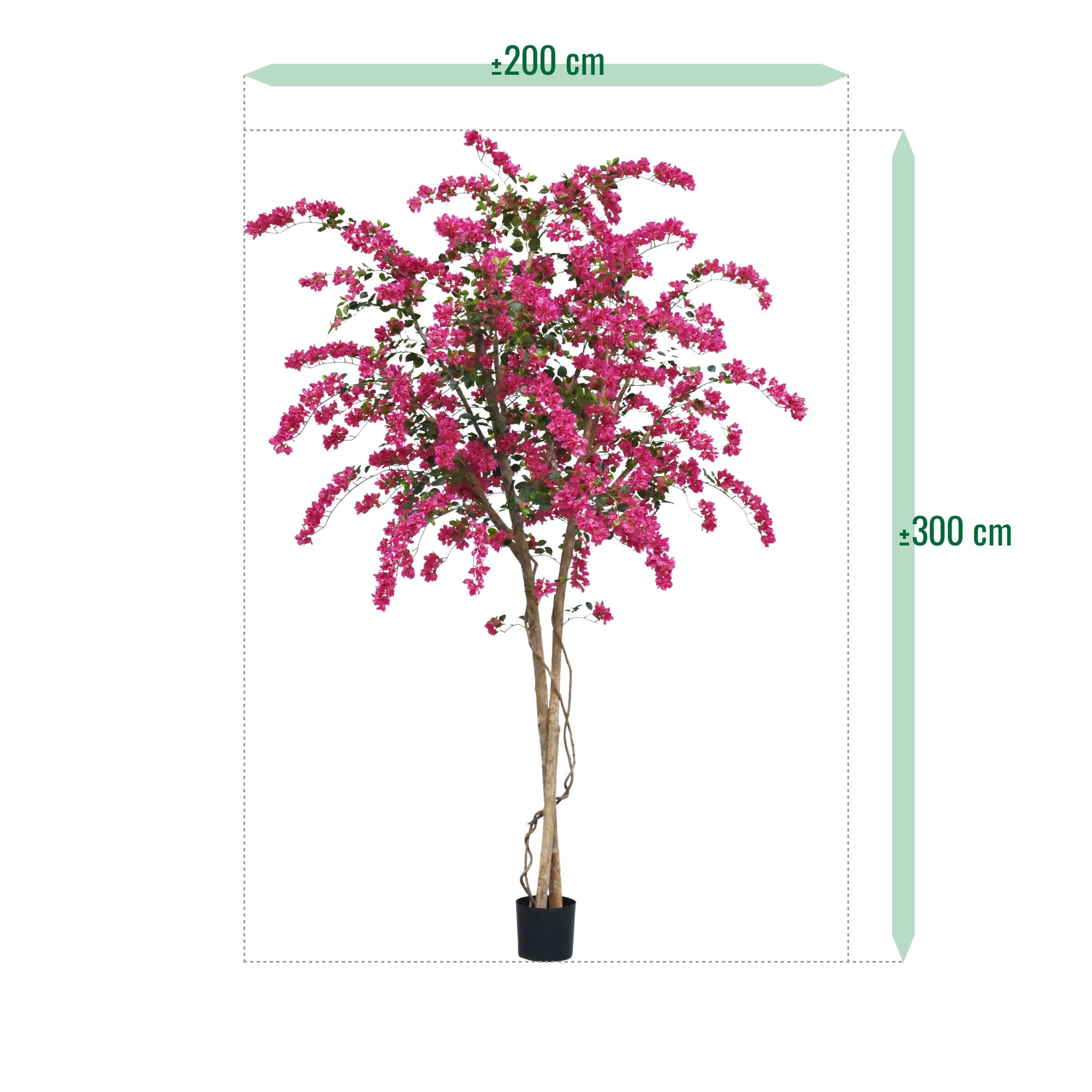 Bougainvillea Kunstboom Deluxe 300cm Cerise