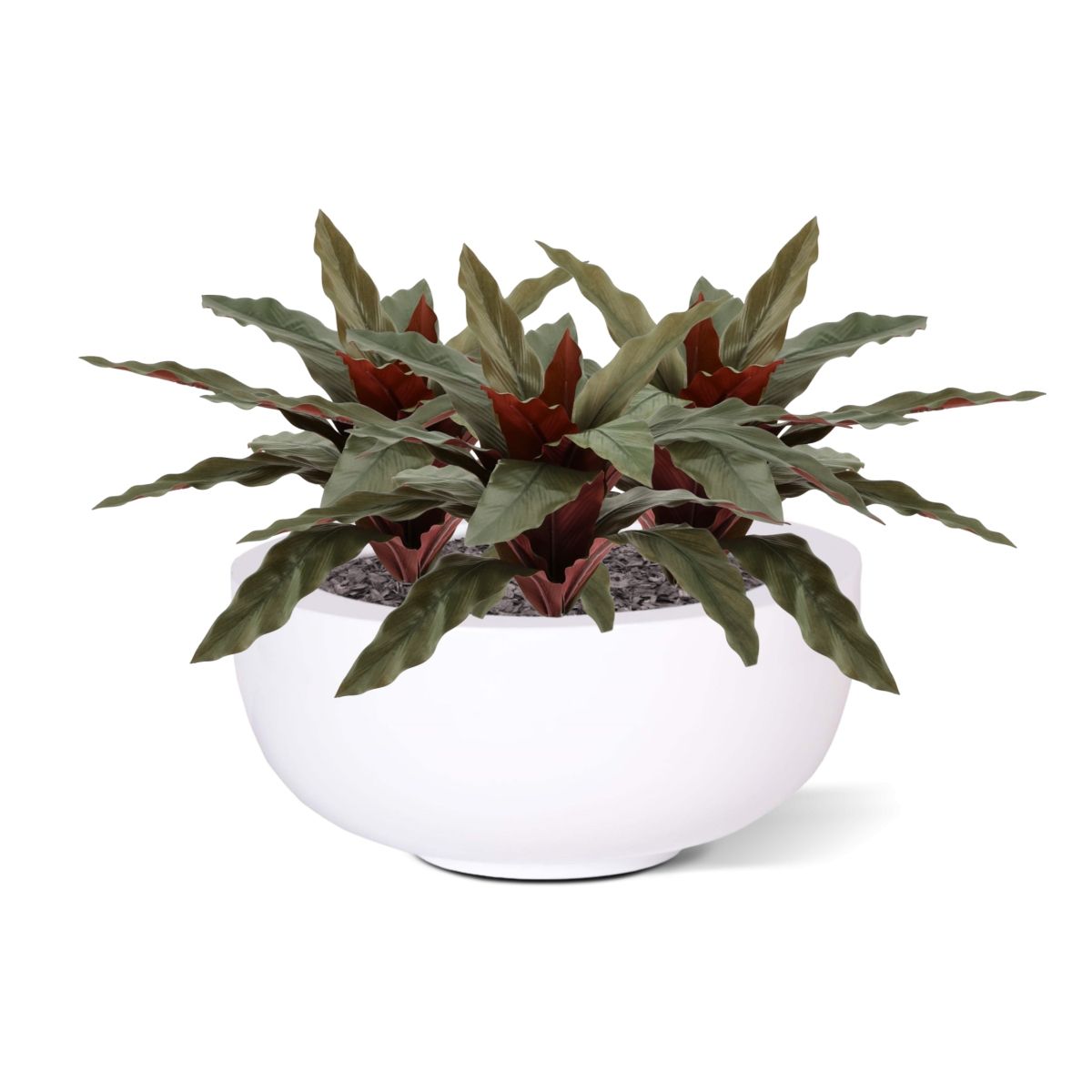 Calathea 30cm Kunstplant groen/rood