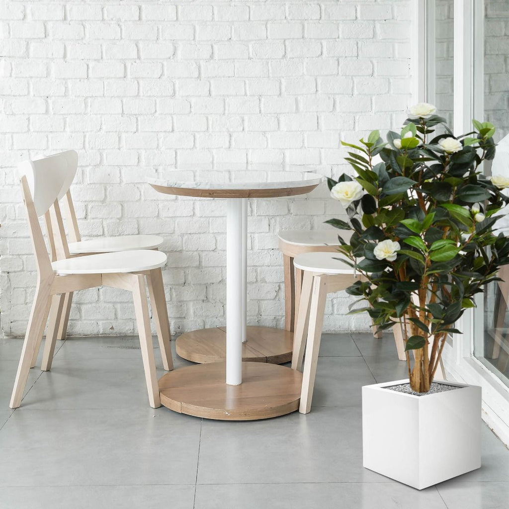 Camelia Japonica deluxe kunstplant 100cm - Creme / Roze