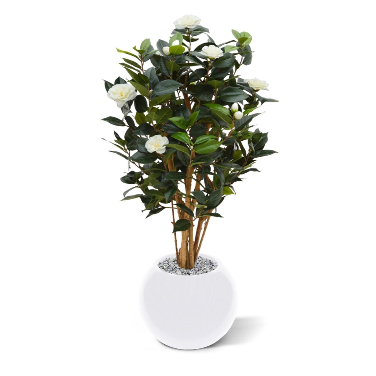 Camelia Japonica deluxe kunstplant 100cm - Creme / Roze