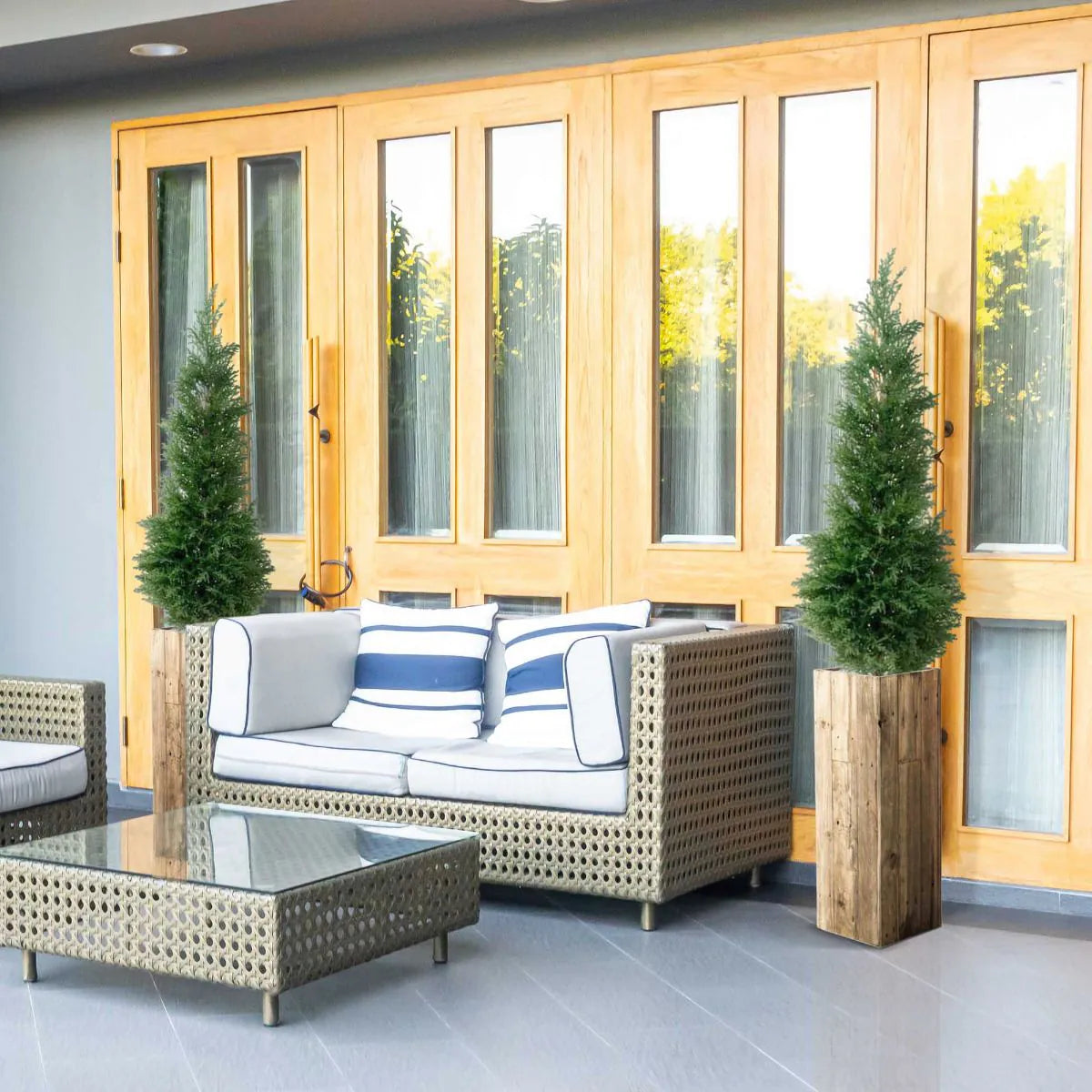 Kunst conifeer voor buiten 120 cm UV-bescherming 