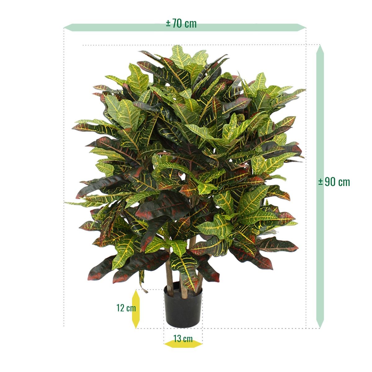 Croton deluxe XL kunstplant 90cm
