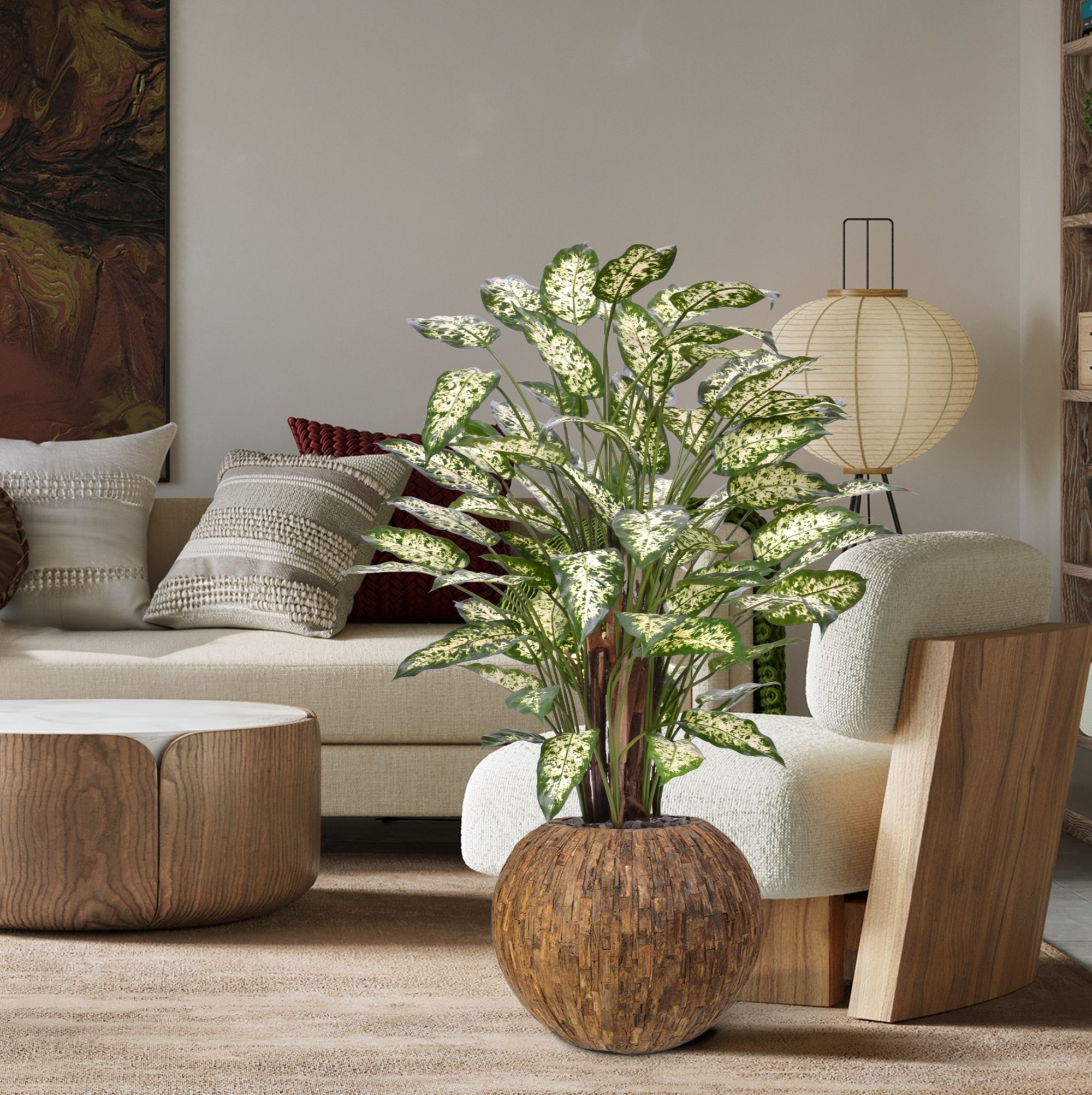 Dieffenbachia Kunstplant 110cm Deluxe