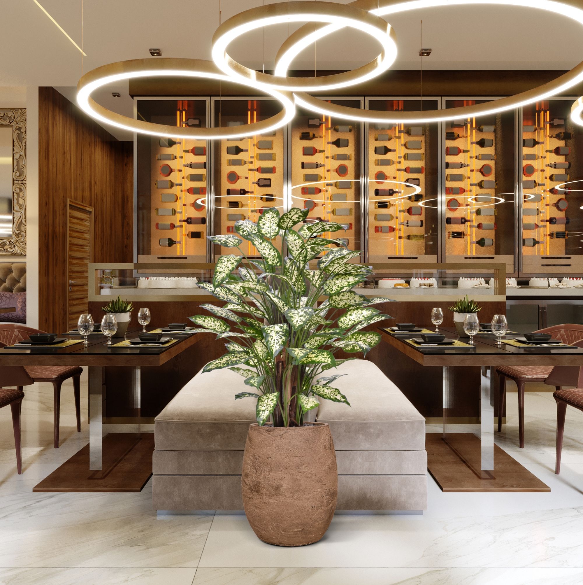 Dieffenbachia Kunstplant 110cm Deluxe