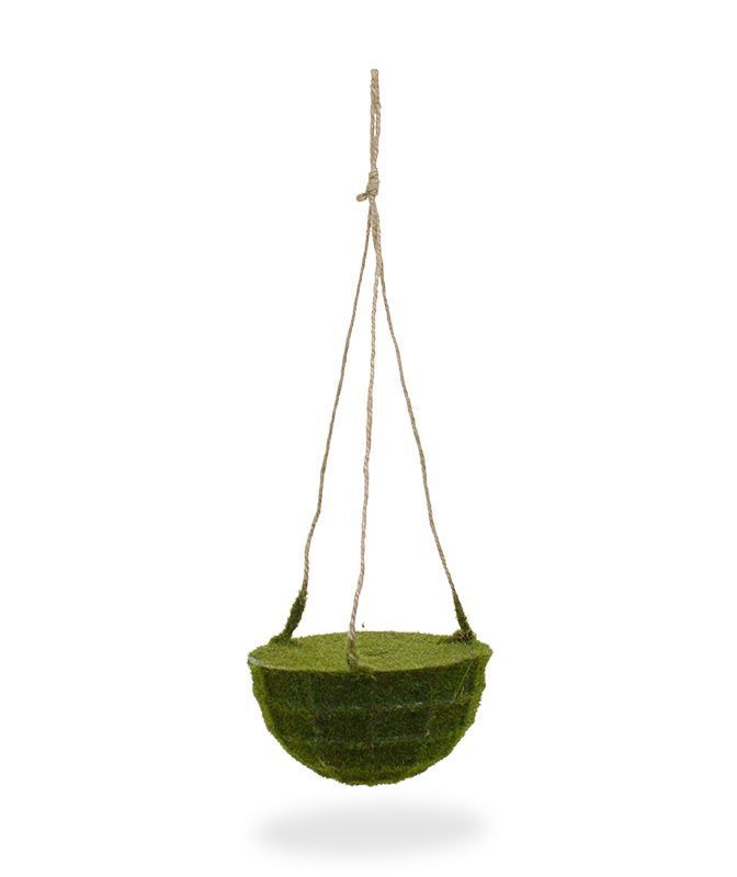 Kunstmos hangmand 15cm met touw