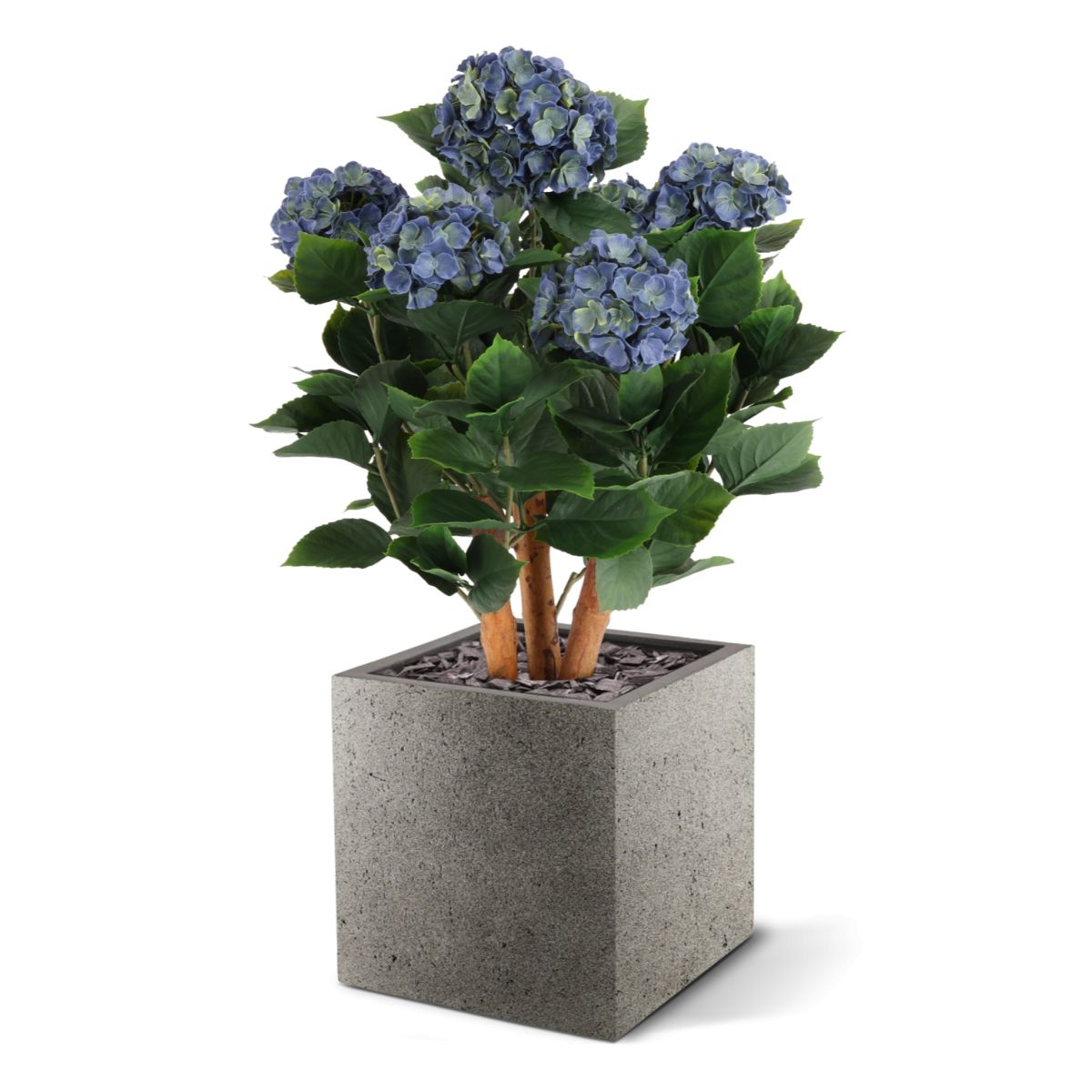 Buiten kunsthortensia blauw 65cm UV bestendig