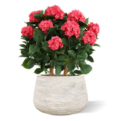 Kunst hortensia voor buiten roze met stengels 80cm UV 