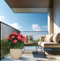 Kunst hortensia voor buiten roze met stengels 80cm UV 