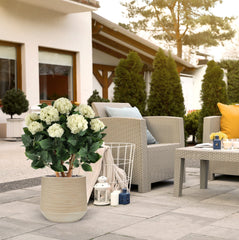 Kunst Hortensia wit 65 cm met UV-bescherming 