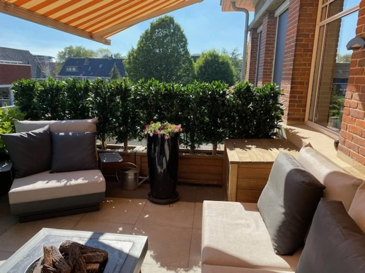 Kunst laurierboom voor buiten 120 cm UV-beschermd 