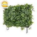 Kunstwerk voor buiten: Schefflera-haag op frame met UV-bescherming