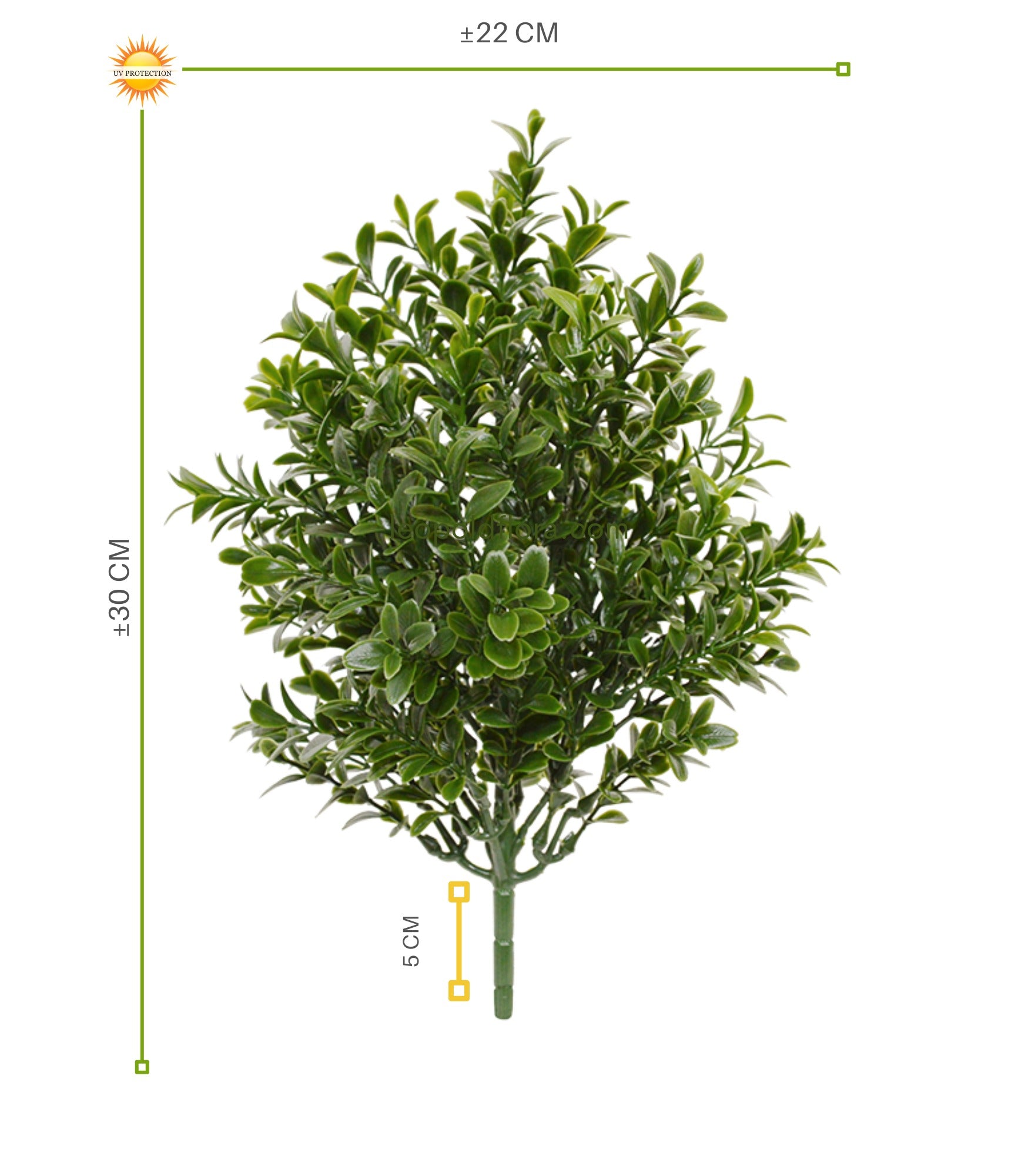 Kunstzinnige buitenbuxusstruik 30 cm UV-bestendig