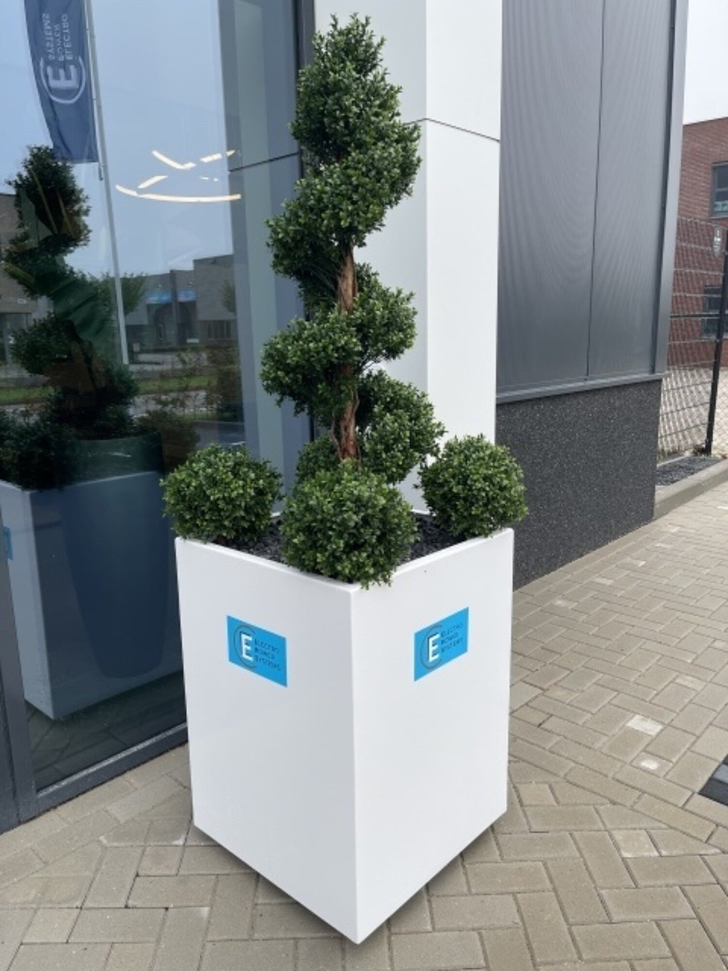 Kunst Buxus spiraalboom 140 cm UV-bescherming 
