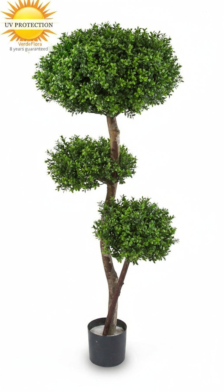Kunstbuxus meerstammig 140cm UV voor buiten