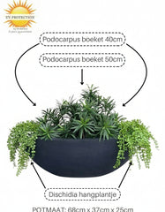 Kunst Podocarpus boeket 50 cm UV 