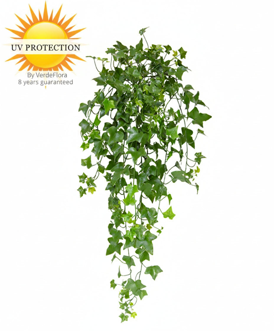 Kunstmatige hangplant met klimop voor buiten, 80 cm hoog, UV-beschermd.