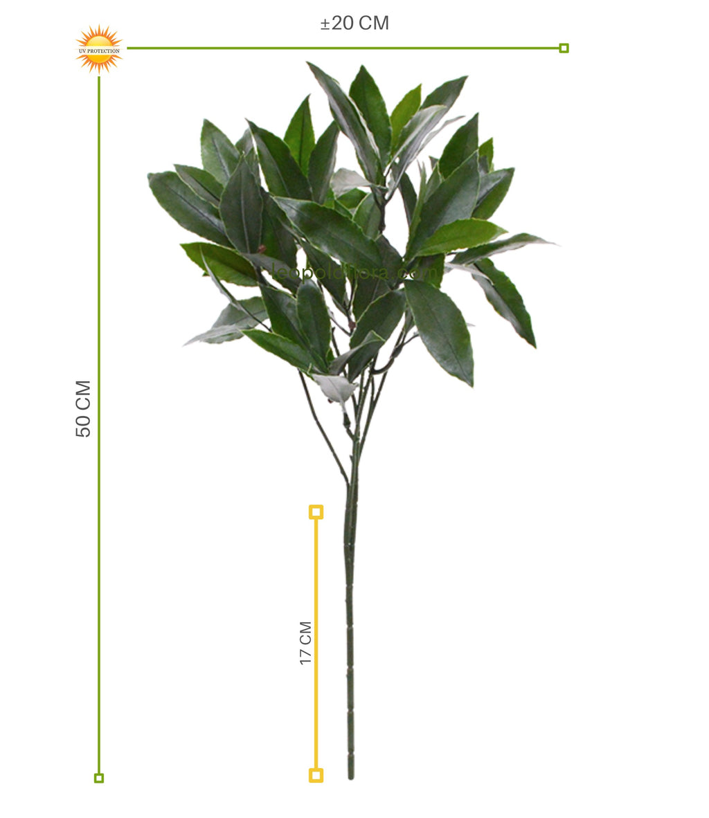 Kunstzinnige buitenlauriertak, UV-beschermd, 50 cm