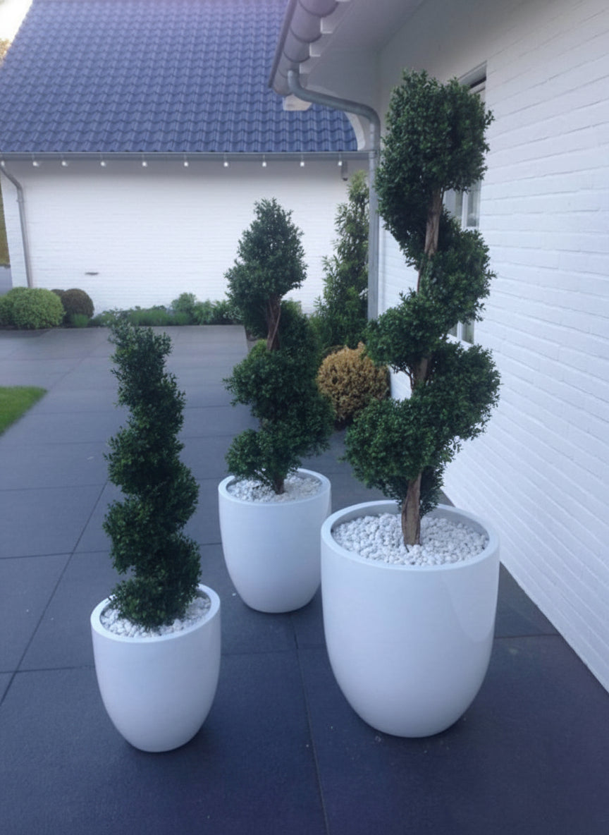 Kunst Buxus spiraalboom 140 cm UV-bescherming 