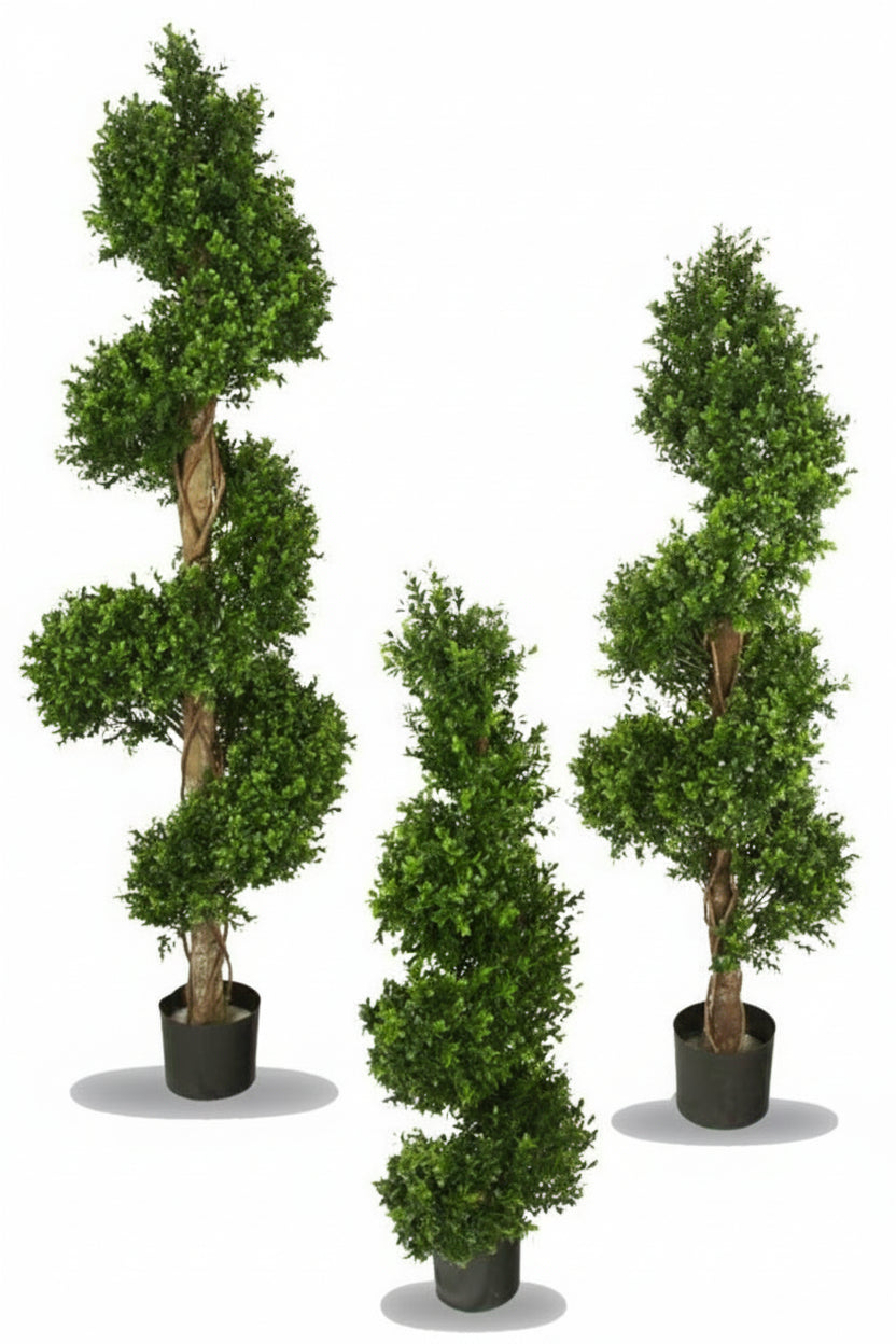 Kunst buxus Spiraalboom voor buiten 100 cm UV-bestendig 