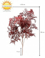 Ming Aralia bordeauxrode kunsttak 50cm UV 