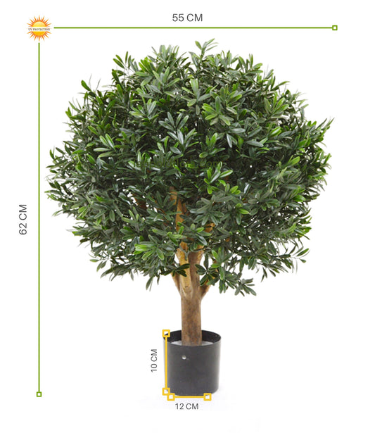 Kunst Ilex bol 55 cm met UV bescherming 