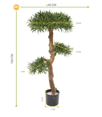 Kunst Podocarpus Bonsaiboom 105 cm UV voor buiten 