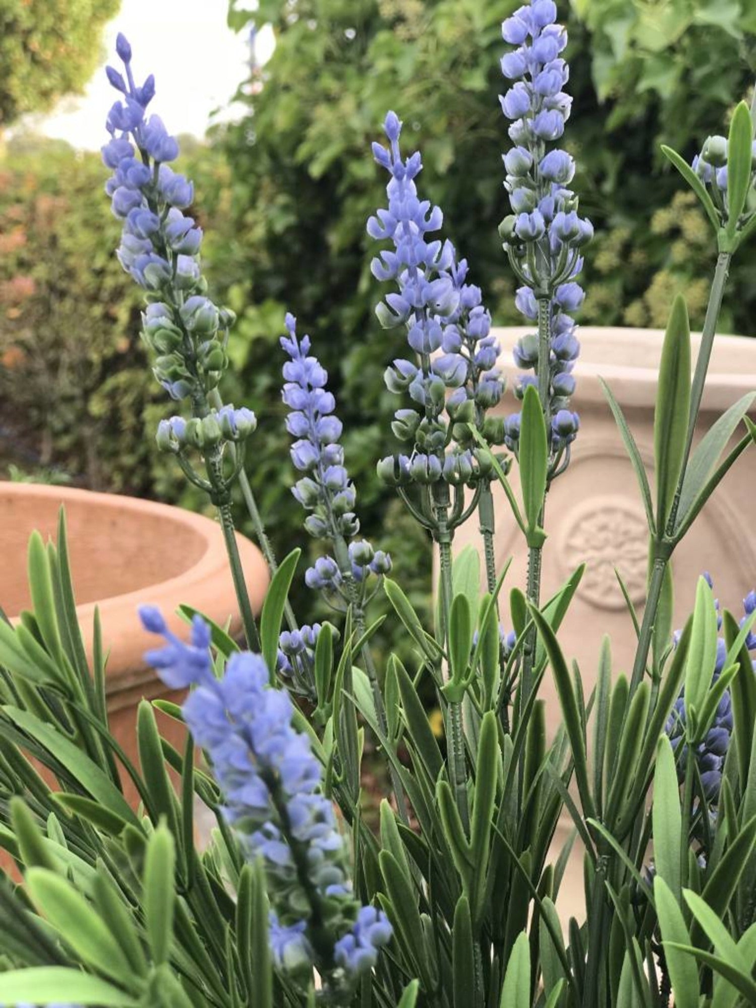Kunst lavendelboeket blauw voor buiten 50 cm 