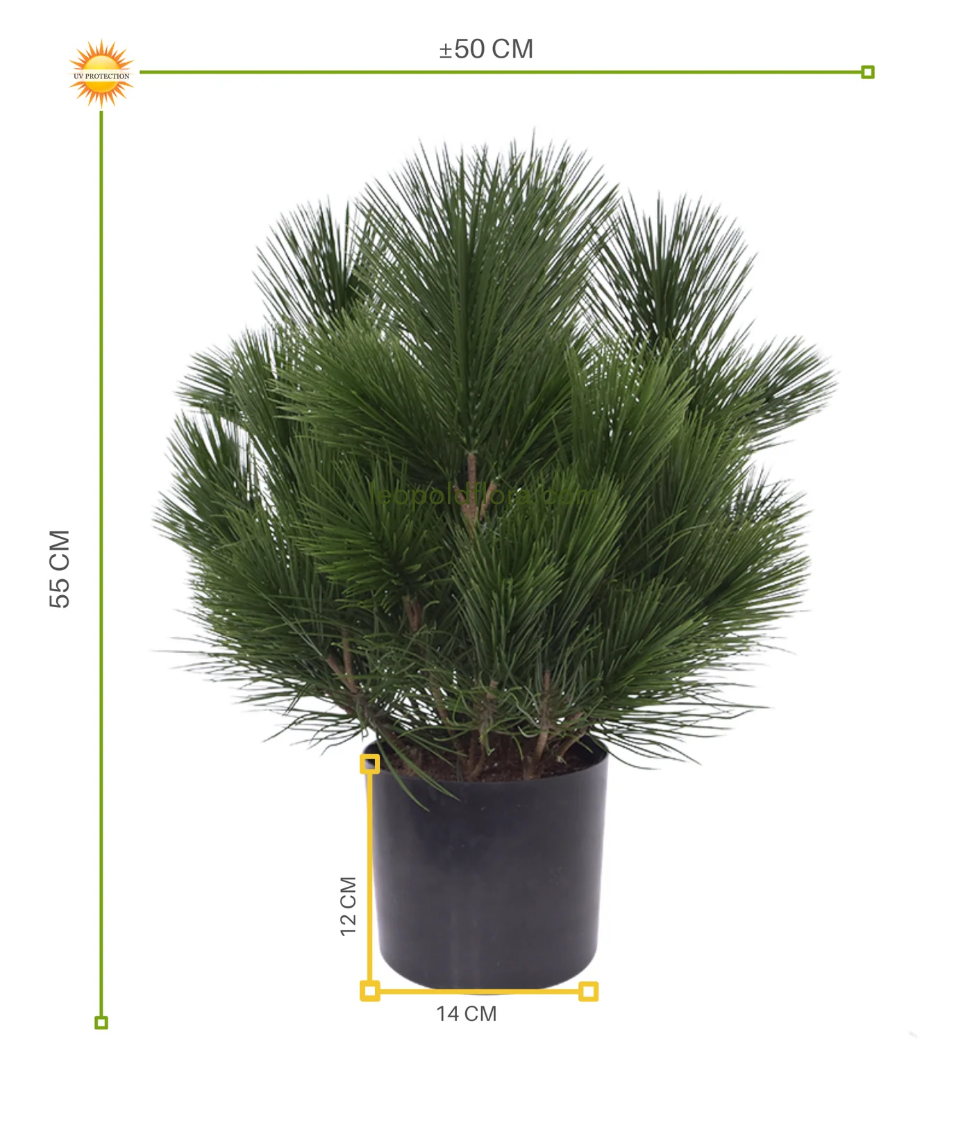 Kunstheester Pinus Den 45 cm UV