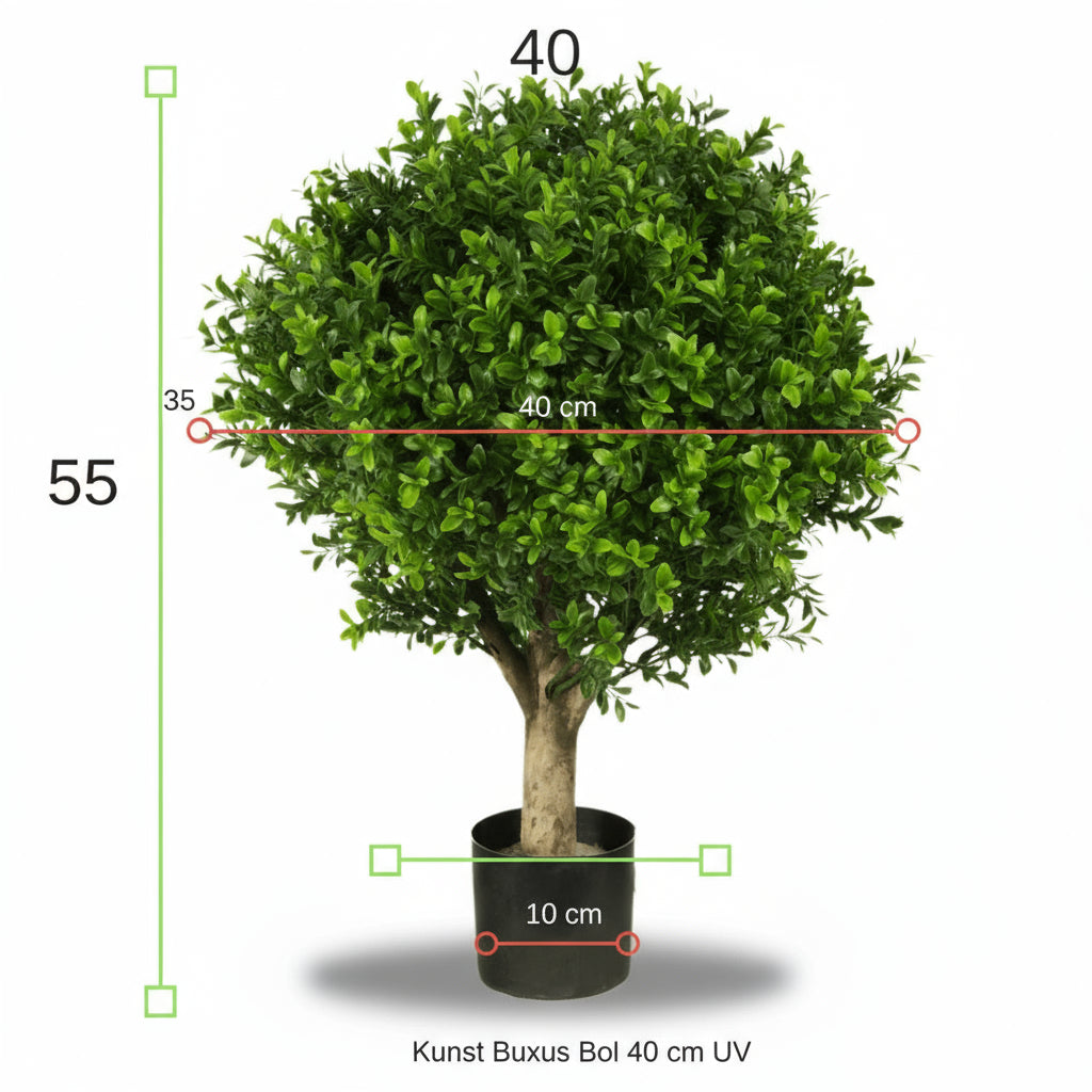 Kunst Buxusbol voor buiten 40 cm UV beschermd 