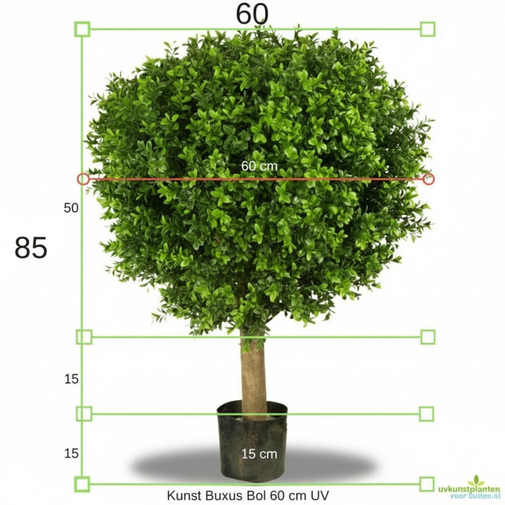 Kunst Buxusbol voor buiten 60 cm UV beschermd 