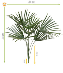 Kunst Raphis Palm voor buiten, 60 cm UV 