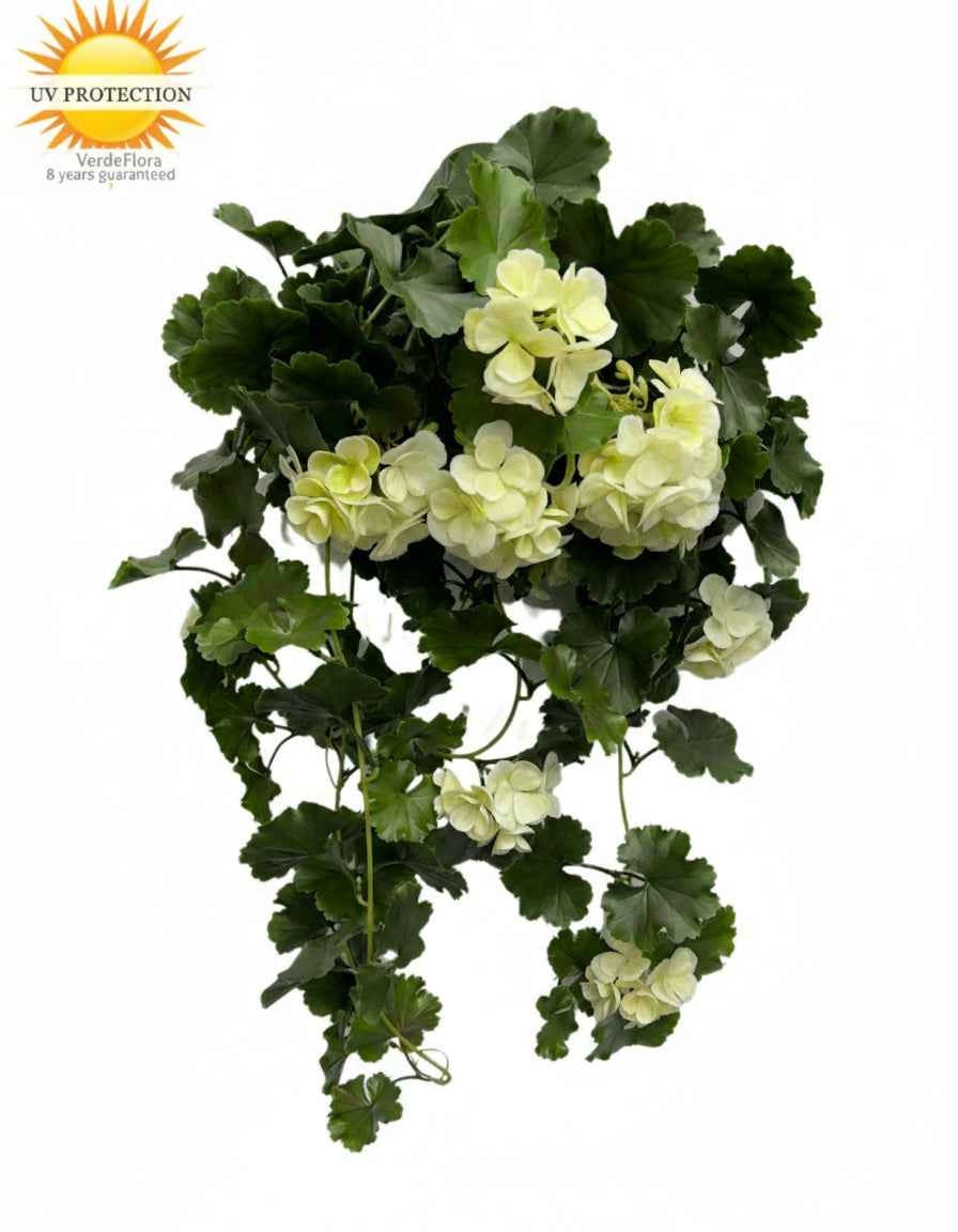 Kunst hanggeranium 65cm UV wit 