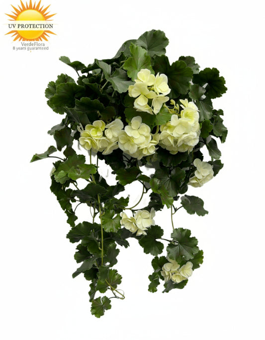 Kunst hanggeranium 65cm UV wit 