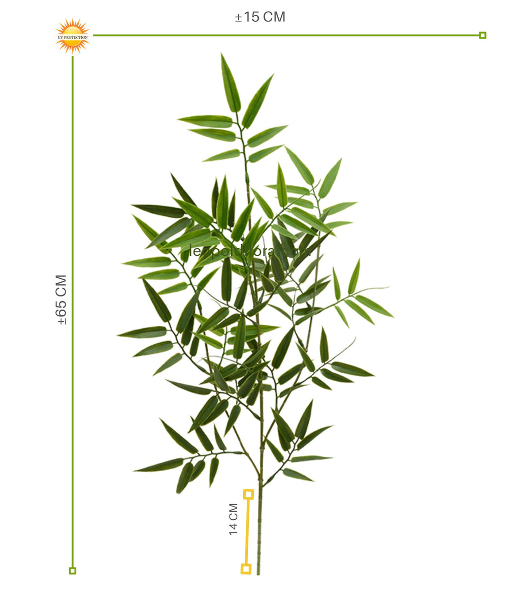 Decoratieve bamboetak voor buiten, 65 cm, UV-beschermd.