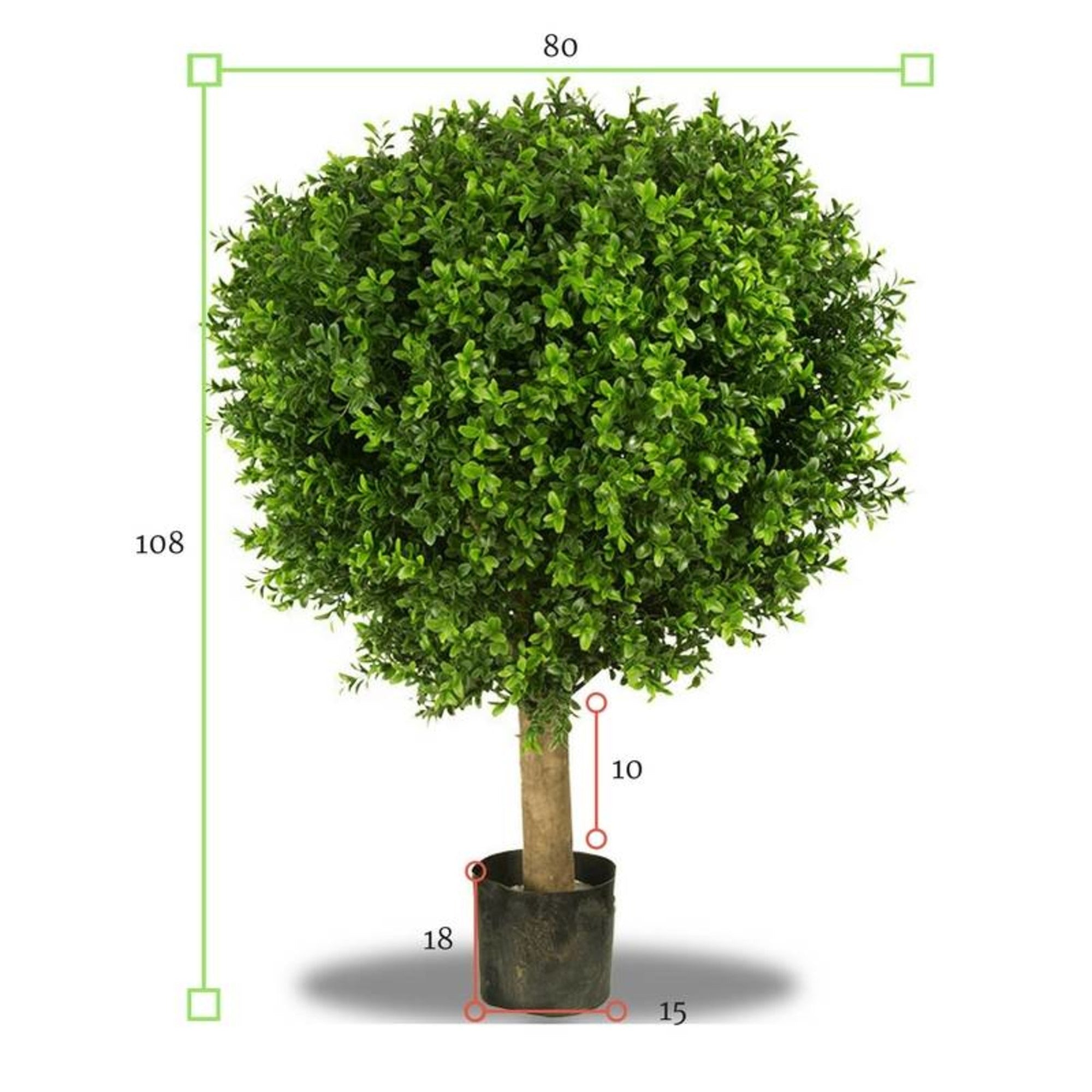 Kunst Buxusbol voor buiten 80 cm UV beschermd 