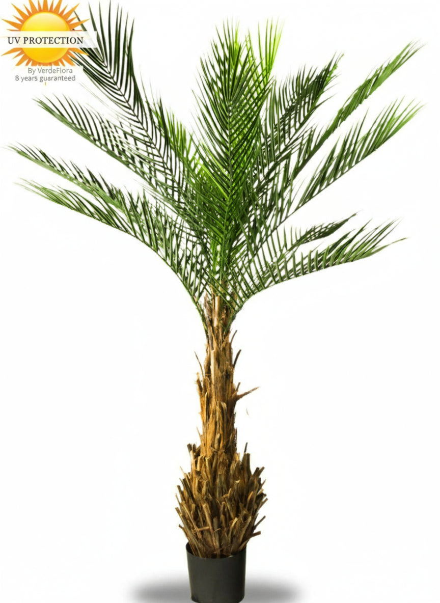 Kunstmatige Phoenix palmboom voor buiten, 170 cm hoog, UV-beschermd.