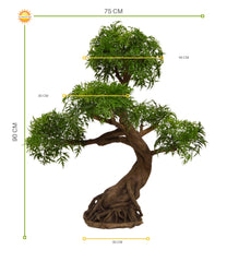 Kunst Bonsai Ming Aralia voor buiten 90 cm met UV-bescherming 