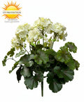 Extra grote witte, UV-bestendige kunstmatige geranium voor buiten, UV-bestendig.