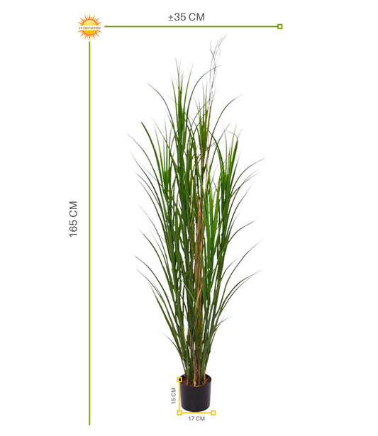 Kunst rietplant voor buiten 165 cm UV-bestendig 