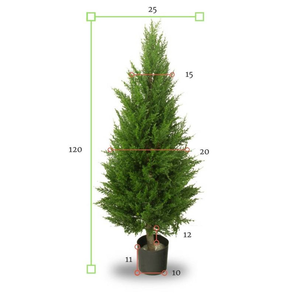 Kunstmatige buitenconifeer van 120 cm met UV-bescherming