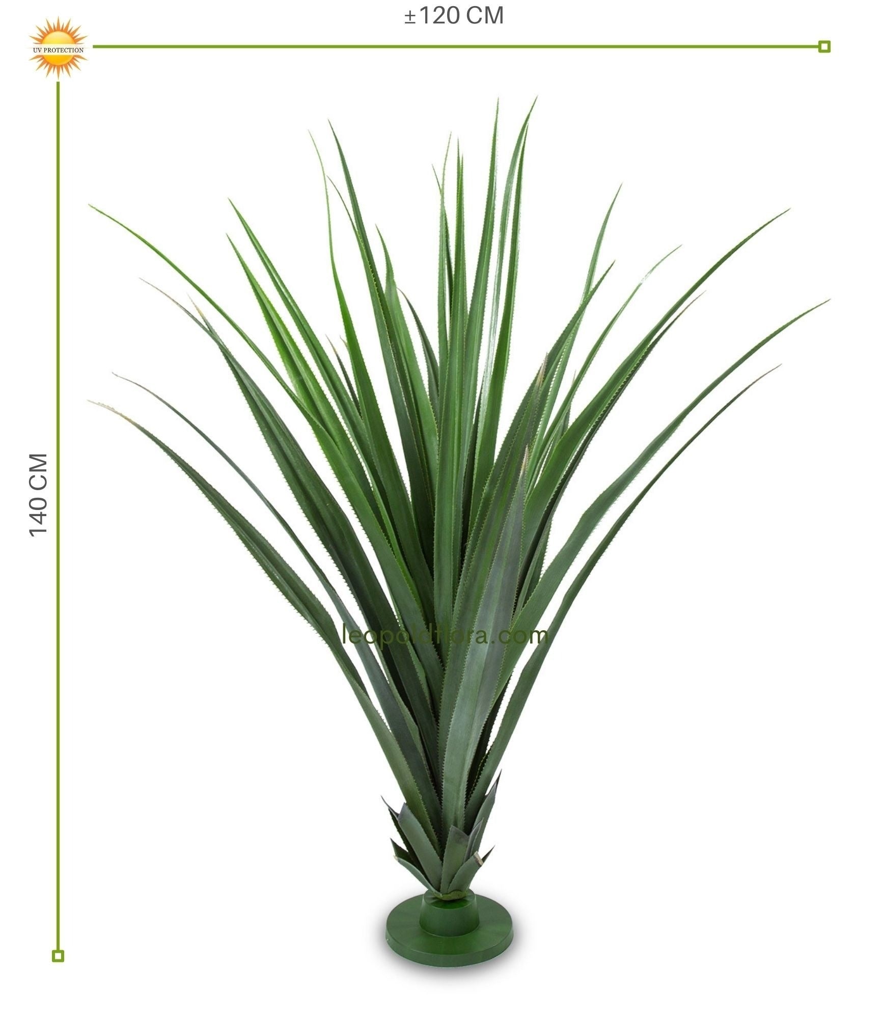 Kunstplant Pandanus voor buiten, 140 cm, UV-bestendig 