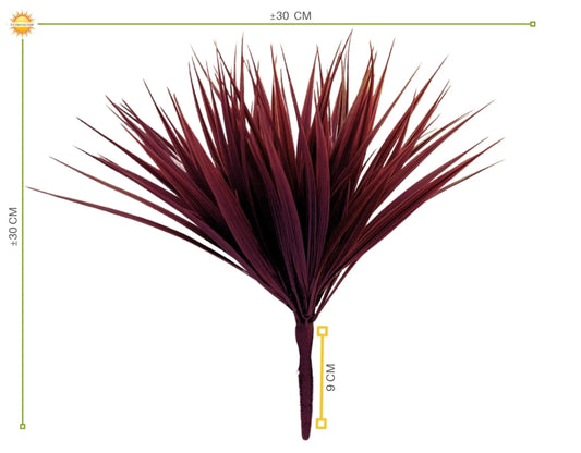 Rode kunst grasplant UV 30cm 