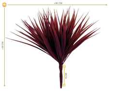 Rode kunst grasplant UV 30cm 