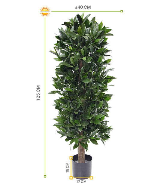 Kunst laurierboom voor buiten 120 cm UV-beschermd 